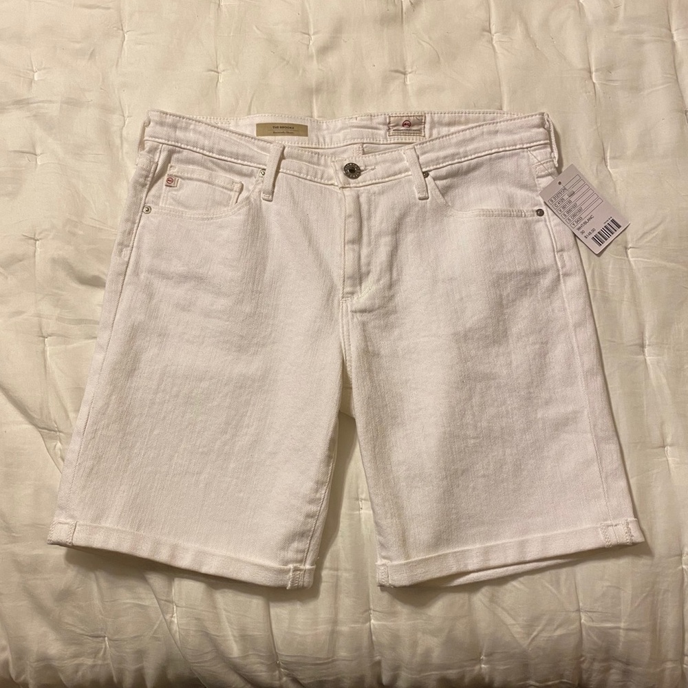 AG “The Brooke” white bermuda short